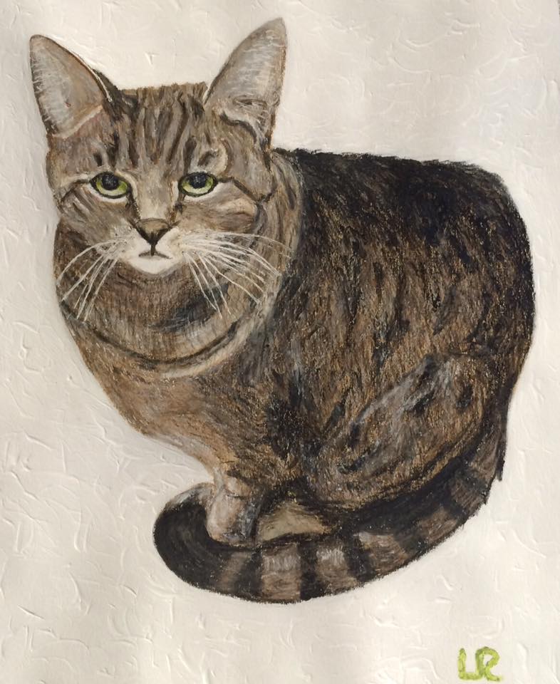 Akio, 15x21cm Aquarellstifte auf Skizzenblock 