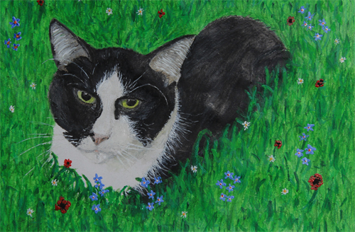 Baby, 15x21cm Aquarellstifte auf Skizzenblock