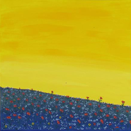 * ?, 30x30cm Acryl auf Leinwand