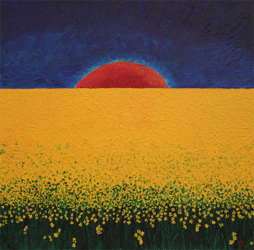 * Rapsfeld, 50x50cm Acryl auf Leinwand