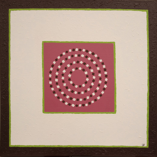 * Schnecke oder Kreise, 50x50cm Acryl auf 
Leinwand